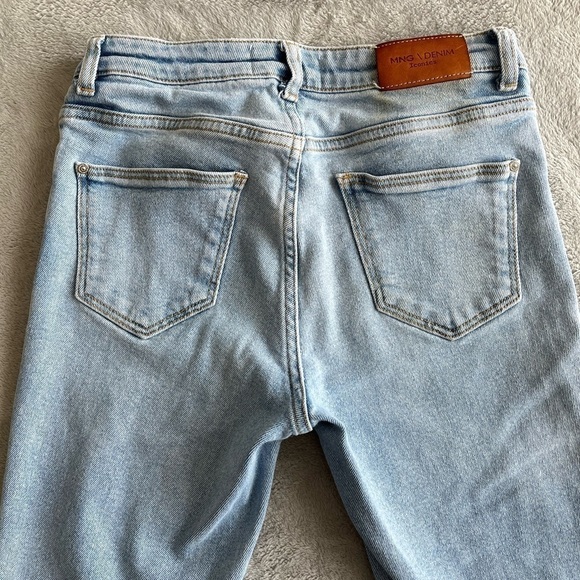 Mango Light Blue Straight Leg Jeans - Picture 8 of 14